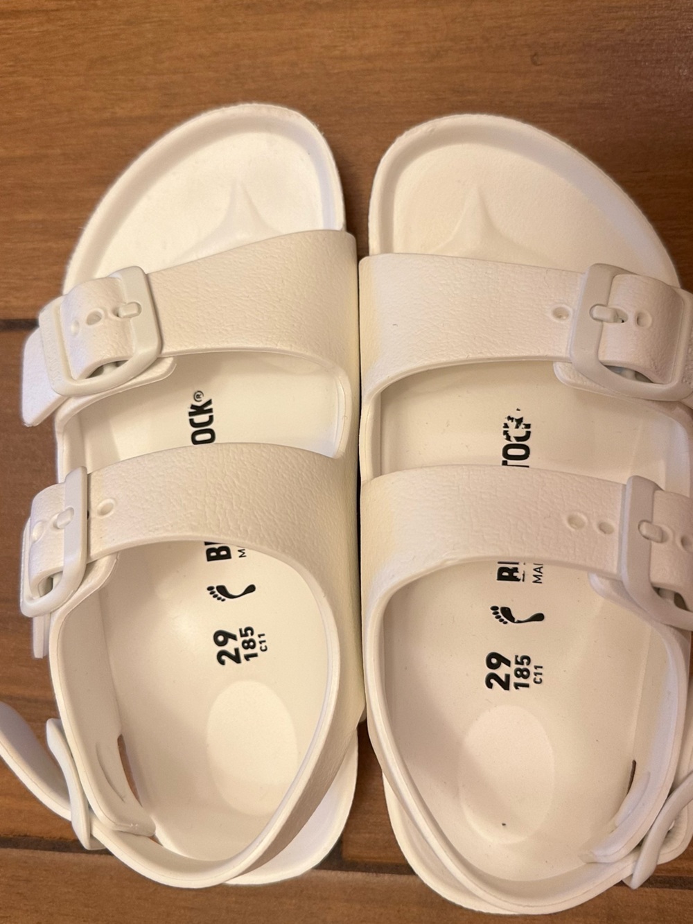 Birkenstock Kids White Double-Strap Sandals